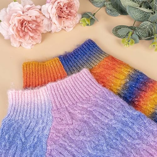 Rainbow Mohair Dog Sweater Cloak (X-Large(Back Length 16") / Rainbow 2)