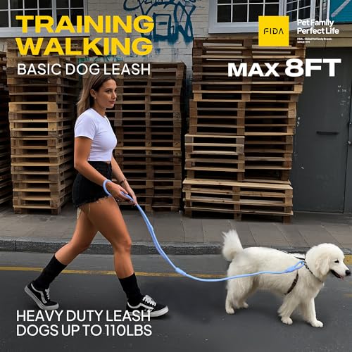 Waterproof Hands Free Dog Leash for Small Dogs (Light Blue / S/M(8ft-1/4in))