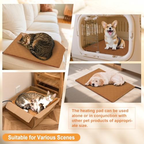 Cat Heating Pad (Brown / L (15.7'' × 27.5''))
