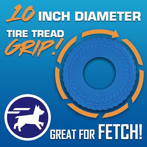 Tire Flyer Outdoor Dog Toy (Blue / 10 Inch)
