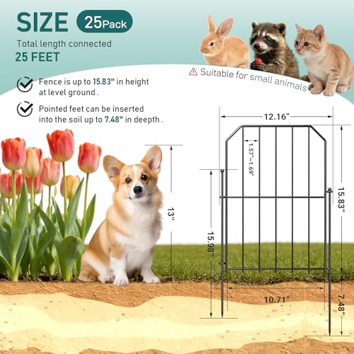 Garden Fence Total 25ft (Square arch)