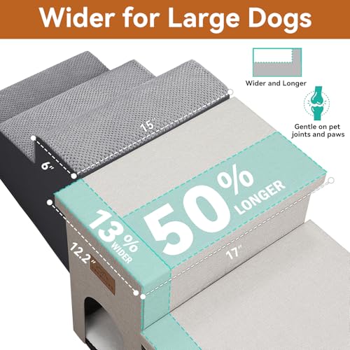 Dog Stairs with Storage (Beige With Condo / 3)