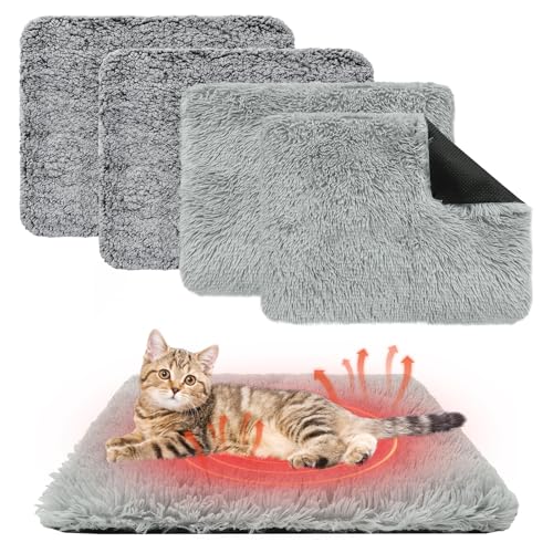 Self Warming Cat Bed (16*20in / Light&Dark Grey)