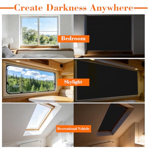 57" W x 39" H Blackout Shades for Windows (39"W x 57"H)