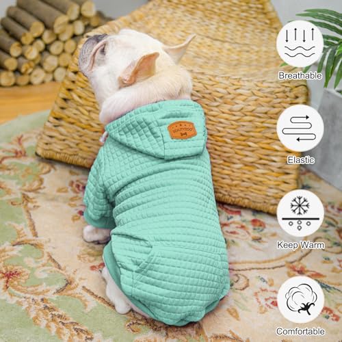 Dog Hoodies Sweater for Large Dogs (Mint Green / XL (Back: 24",Chest: 34", Neck: 21"))