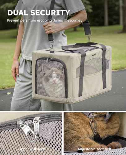 Cat Carrier Stable (Beige / 18.5"L x 12.9"W x 11.8"H)