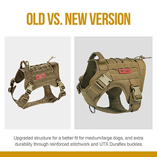 Tactical Dog Harness with Handle No (Large / Brown)