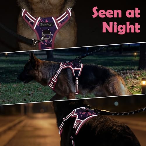 Dog Harness No Pull (Mosaic Pink / Medium)