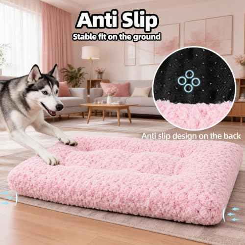 Dog Bed Large Size (Pink / 41"L x 27"W x 4"Th)