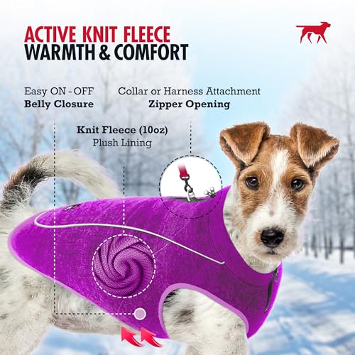 Insulated Fleece Sweater for Dogs (Medium / Purple)