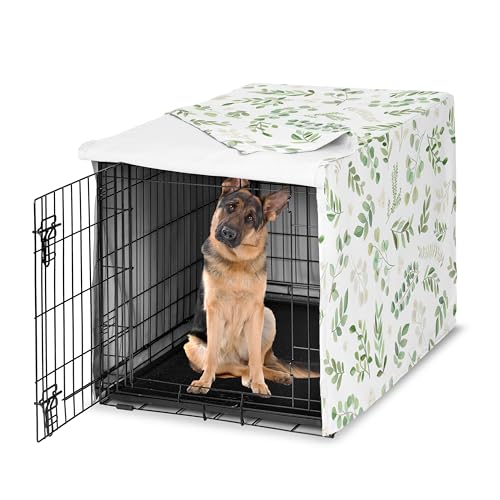 48in. Large Dog Crate Cover (Green Botanical / 48.0"L x 30.5"W x 32.5"H)