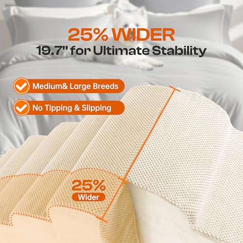 Dog Stairs Replacement Cover for 5 (Beige / Cover- 25"H)