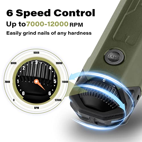 6 Speed Dog Nail Grinder (Army Green)