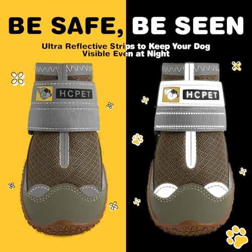 Dog Shoes for Dogs (Army Green / Width 1.77 in)