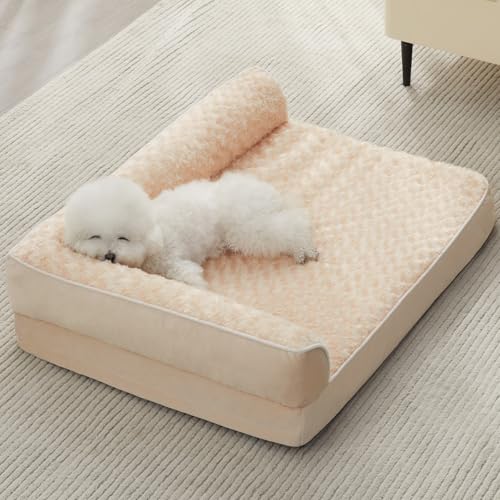 Orthopedic Washable Dog Bed (Beige / 30.0"l x 20.0"w x 6.5"th)
