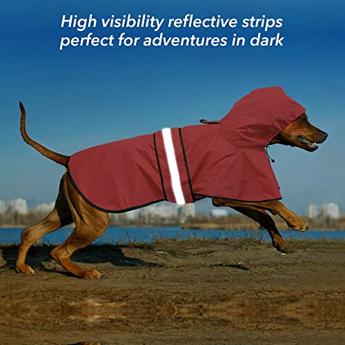 Reflective Dog Raincoat (Red / Small)