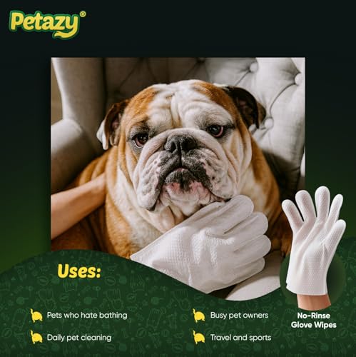 Pet Glove Wipes for Dogs & Cats (50 Glove Wipes)