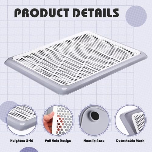 1 Pcs Dog Potty Tray (Gray / 19.7 x 14.2 Inch)