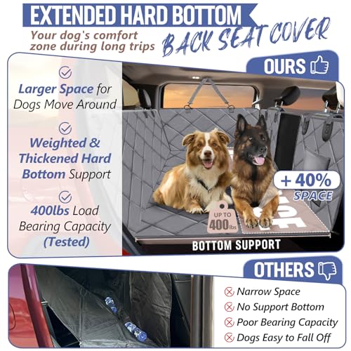 Dog Truck Seat Cover for Back Seat (XL - For Full Size Truck / Full Size SUV / Grey)