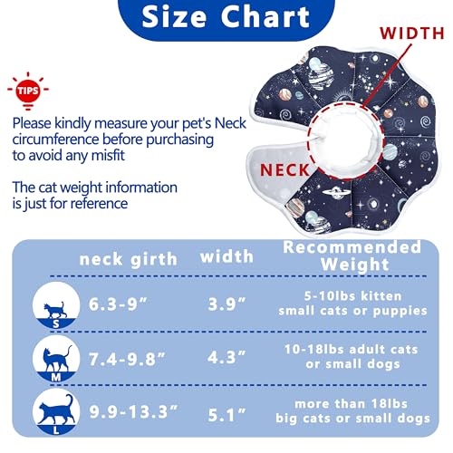 Soft Adjustable Cat Cone Collar (Dark Blue / Small)