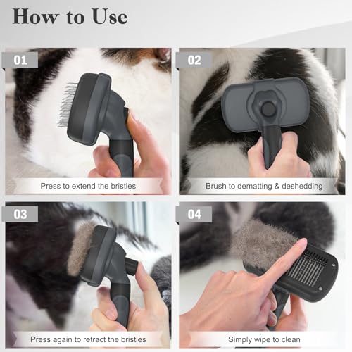 Self Cleaning Slicker Brush (Gray)