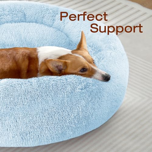 Dog Bed Calming Anti (27" / Light Blue)