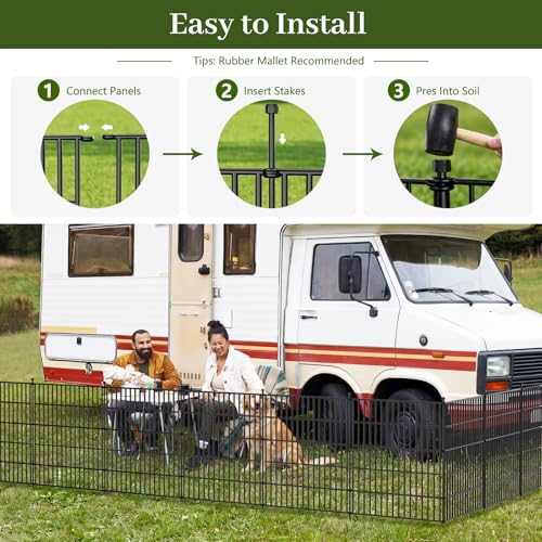No Dig Garden Fence Outdoor for Yard (32 in(H) X 35.4 ft(L))
