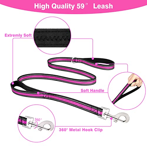 Pet Harness Collar and Leash Set (Medium / Rosy)