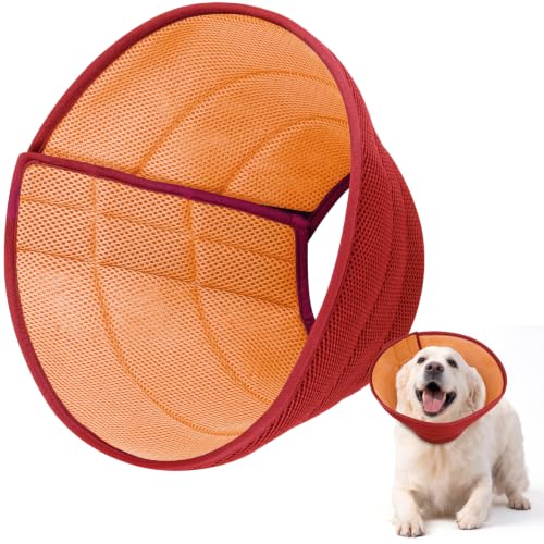 Soft Dog Cone Collar to Stop Licking After Surgery (Orange / XL)