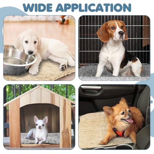 6 Pack Self Warming Pet Cat Dogs Pad 19 x 28 Inch (19 x 28 Inch / Grey+Beige)