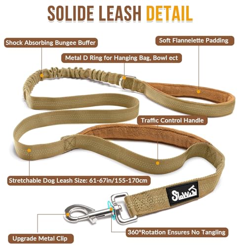 No Pull Dog Harness and Leash Set (Tan / Large)