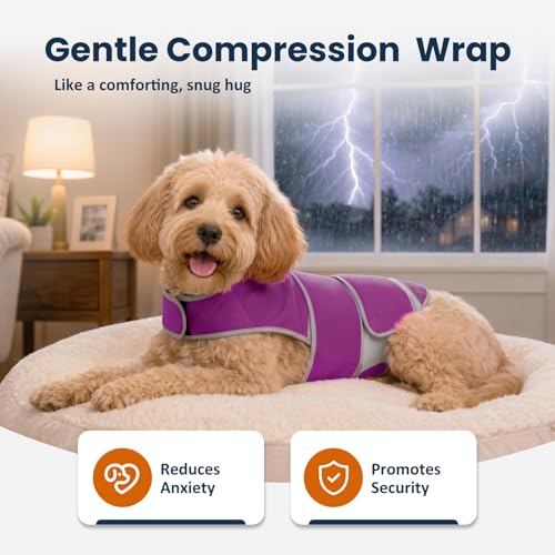 Dog Anxiety Relief Calming Vest (Purple / L)
