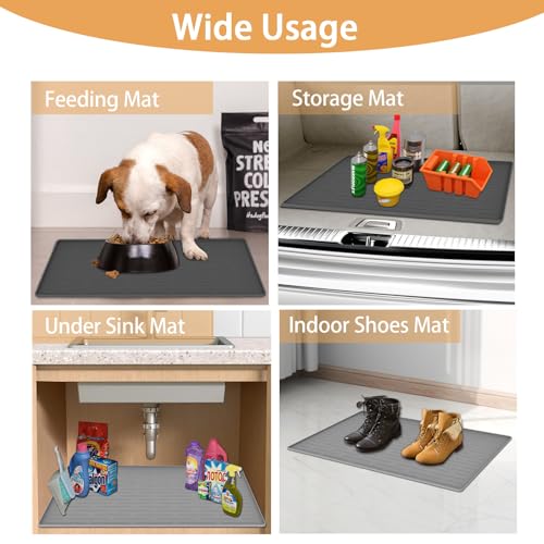 24" x 16" Dog Food Mat (Beige / 24"L x 16"W)