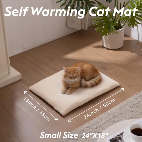 Self Warming Cat Bed (Ivory / 24" X 18")