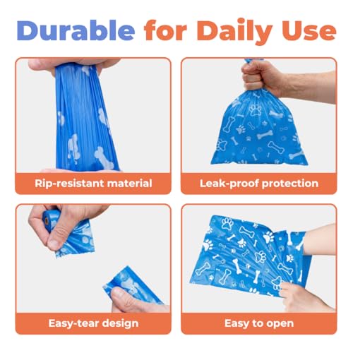 Poop Bags for Dogs (Blue (Unscented) / 240 Bags)