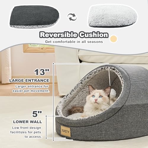 Cute Cat Beds for Indoor Cats (Medium / Dark Gray)