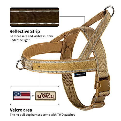 No Pull Dog Harness with Soft Padded Handle (XS / Brown)