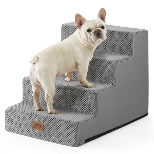 Dog Stairs for Small Dogs (Grey / 17.7x23.6x17.7 inch)