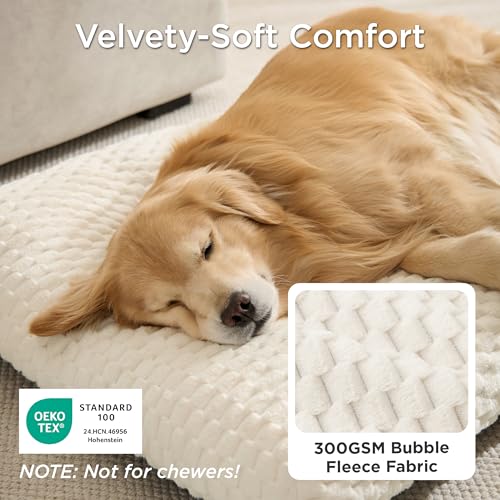 XL WashableDog Bed for Crate (Beige / 41x27x3.5)