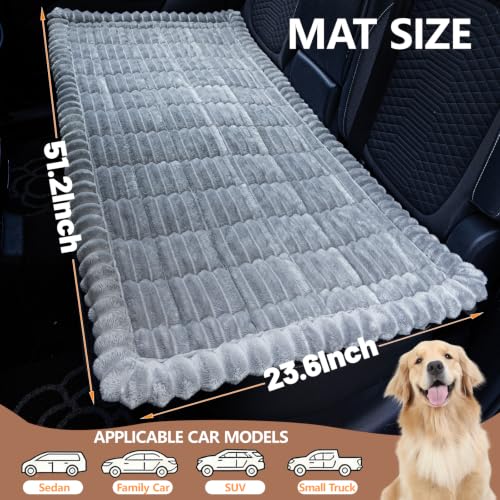 Dog Car Seat Waterproof Bed Cover Back Seat Light Grey 23.6”x51” (Light Grey / 23.6”x51”)