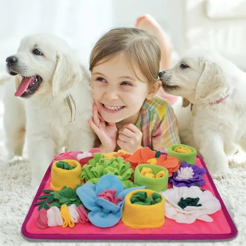 Snuffle Mat for Dogs (Bright Pink)