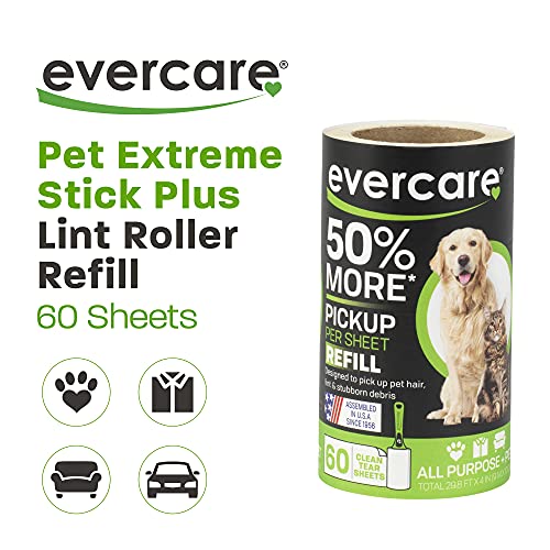 Extra Sticky Pet Lint Roller Refill 60 Sheets