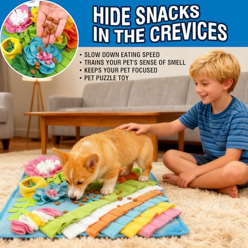 Snuffle Mat for Dogs (Light Blue)