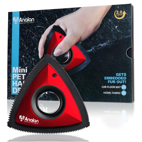 Mini Pet Hair Remover for Car Detailing Dog Hair Tool Brush (Red)