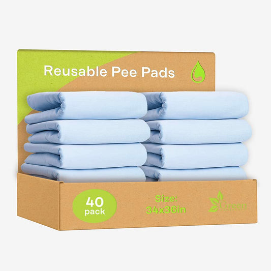 Washable Underpads (Blue/White / 40 Pack - 34x36)
