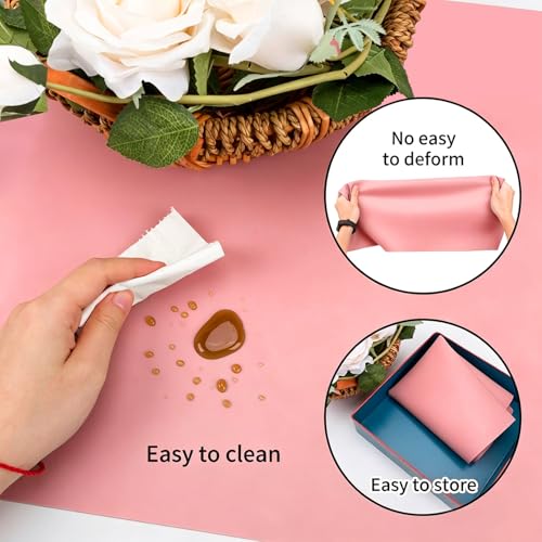 Extra Large Silicone Mats for Kitchen Counter (06-pink / 27.6"L x 15.7"W)