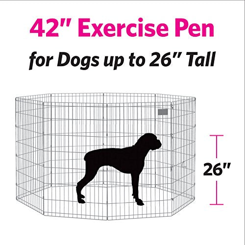 MidWest 42 Inch Exercise Pen (Black No Door / 42" H)
