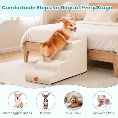 Dog Steps for High Bed (Beige / 5-Step (H22.4))