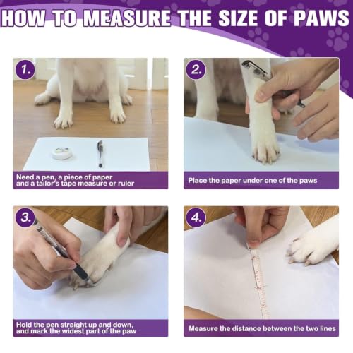 Anti Slip Dog Socks to Prevent Licking Paws for Hot Pavement (Purple / Small)