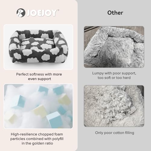 Cute Dog Bed Medium Size Dog (Cozy Clouds Grey / M (30"x24"x8"))